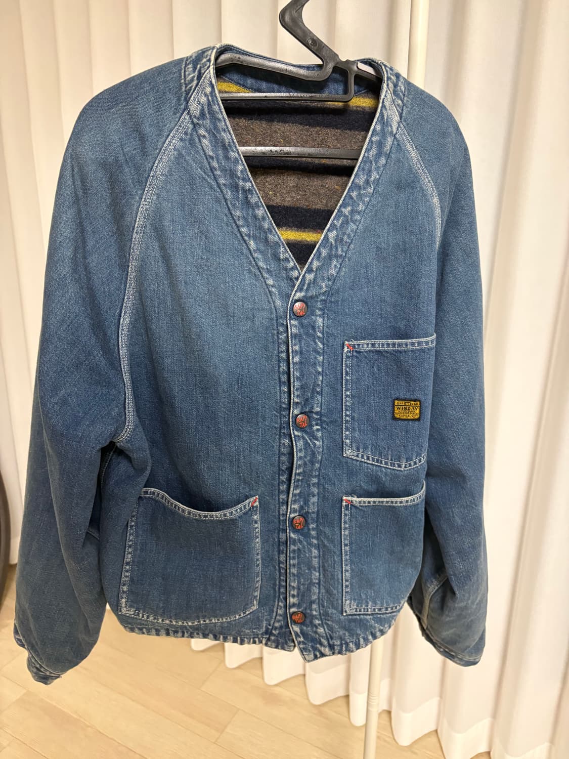 캐피탈 11.5온즈 데님 코니보위 라이닝 레일로드 자켓 인디고 상품이미지1