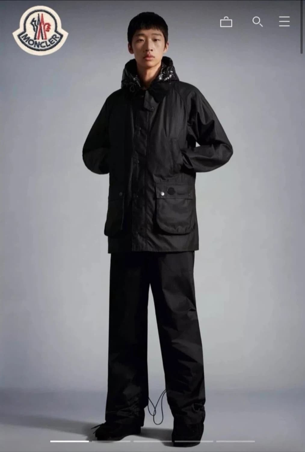 몽클레어 x 바버 콜라보 왁스드 패딩 XL(105-110) 국내판 상품이미지10