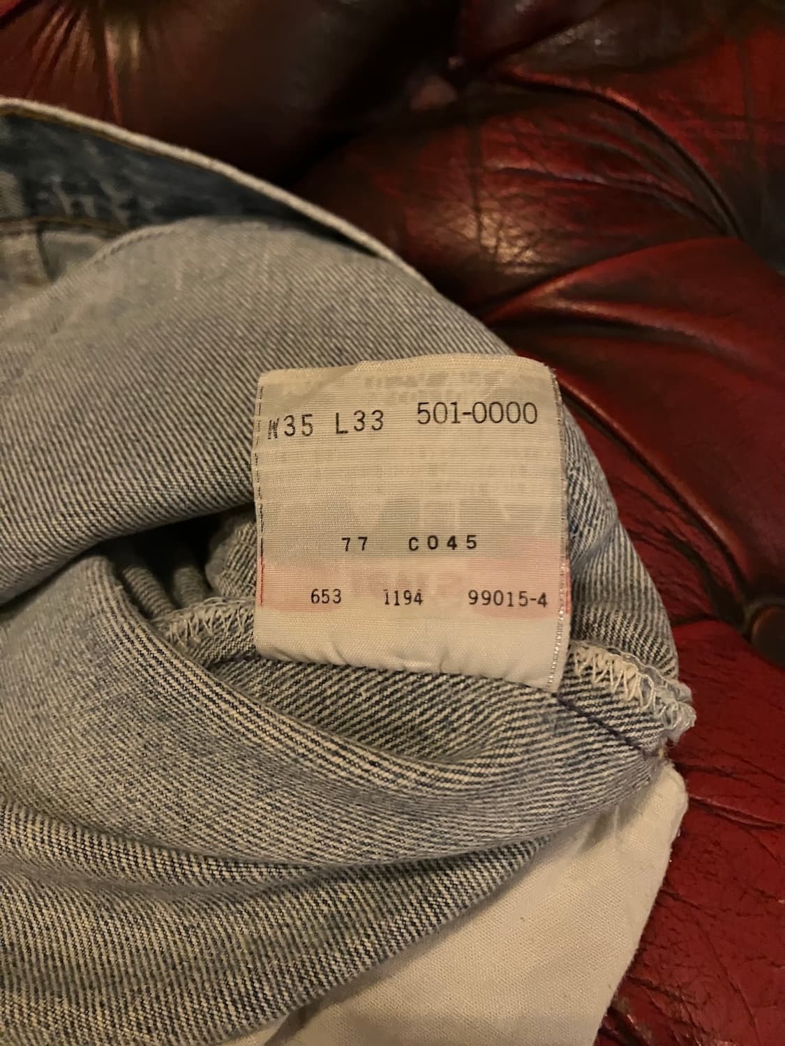 90s USA 빈티지 리바이스 501xx 0000 데님 팬츠 상품이미지10