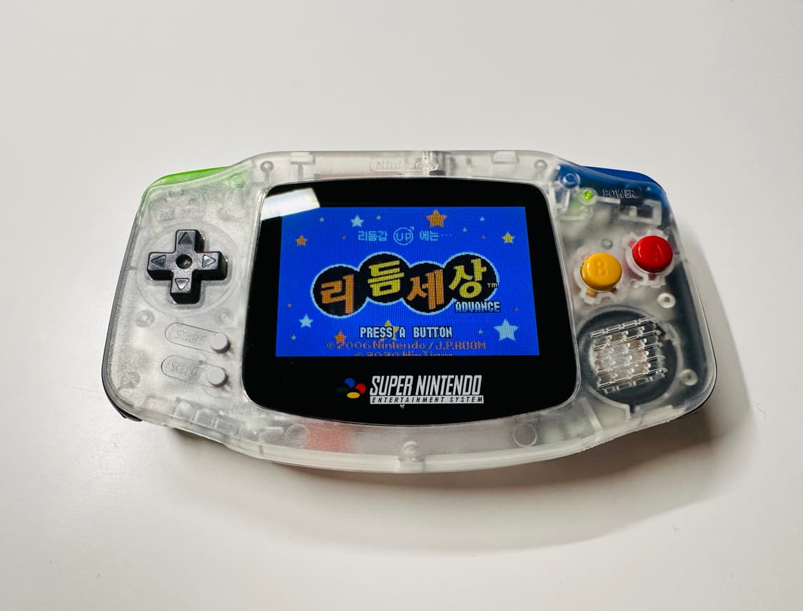닌텐도 GBA 게임보이 어드밴스 백라이트 슈퍼패미컴 클리어 에디션 판매 상품이미지7