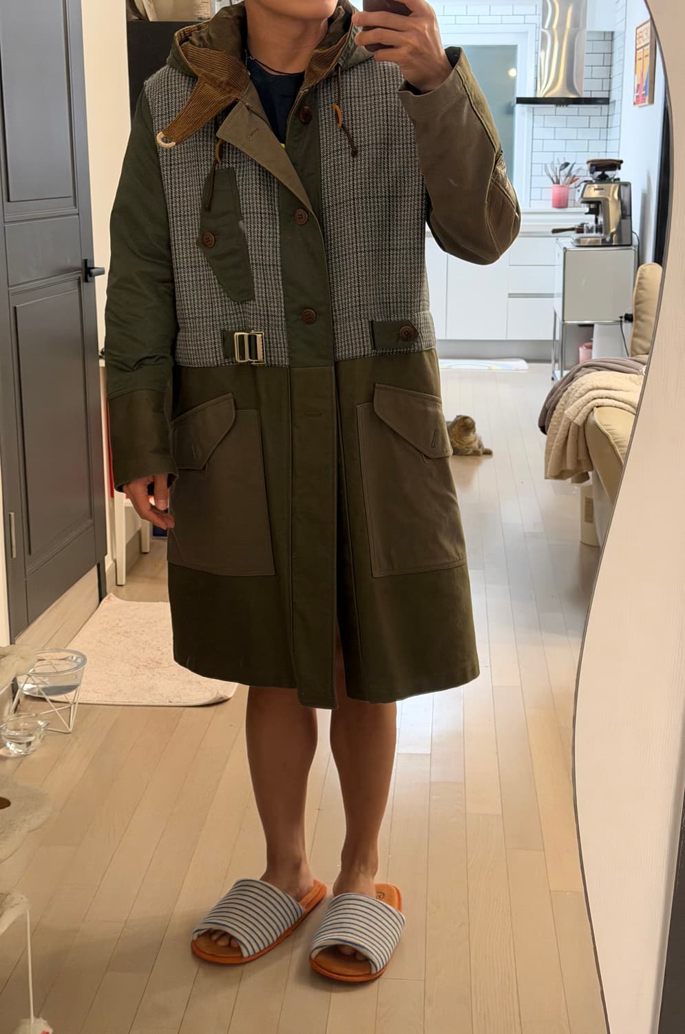 준야 와타나베 맨 꼼데가르송 몰스킨 코트 상품이미지10