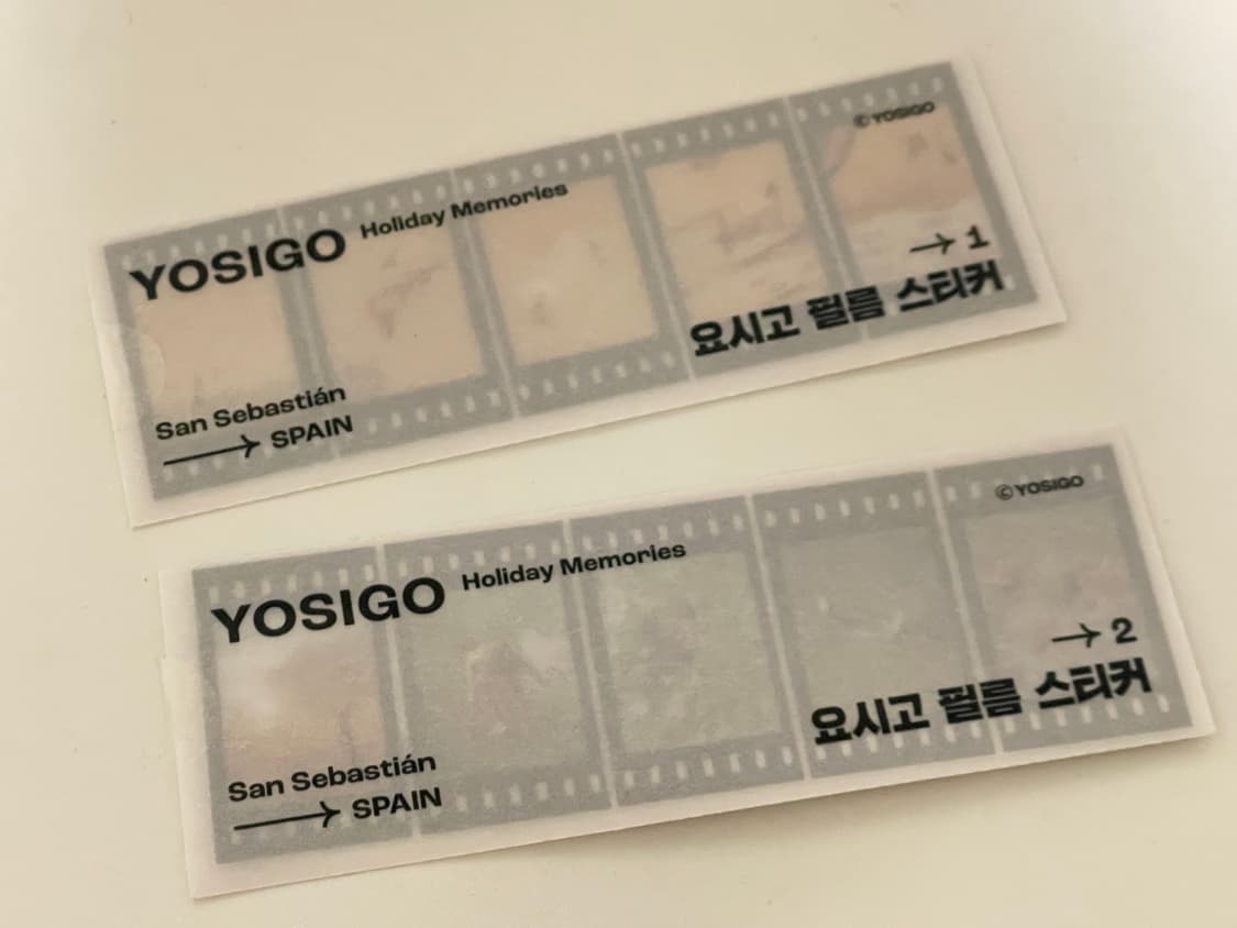 2021년 요시고 사진전 필름 스티커 굿즈 일괄판매 상품이미지2