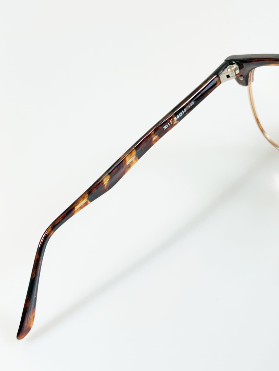 90s SIMPLE LINE 브라운톤 하금테 스퀘어 빈티지 안경 상품이미지7