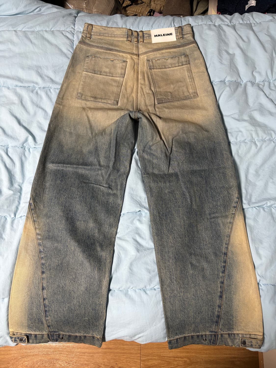 2) 알렌느 왁스 코팅 사이드진 데님 상품이미지3