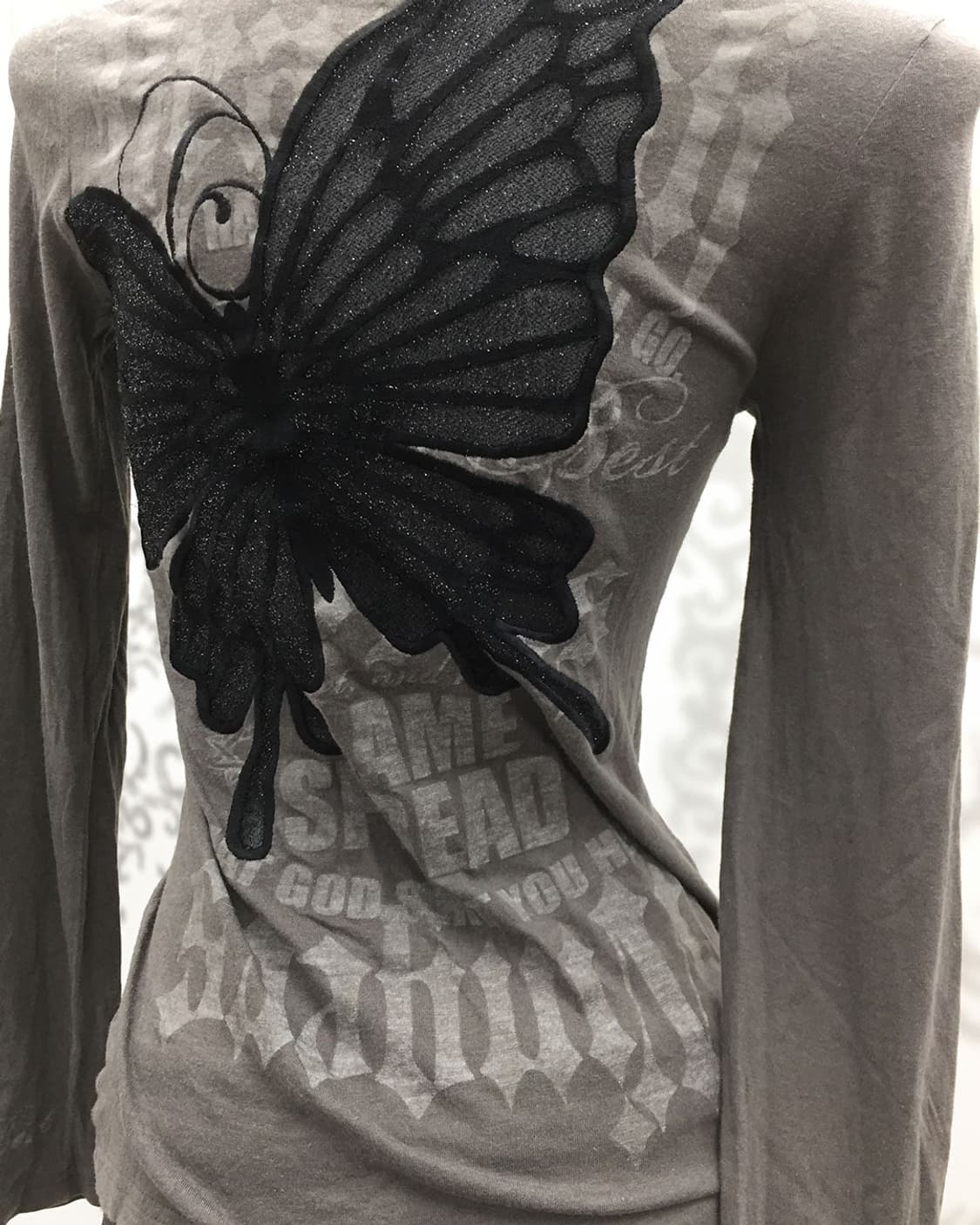 Y2K Back butterfly Patch long sleeves 상품이미지9