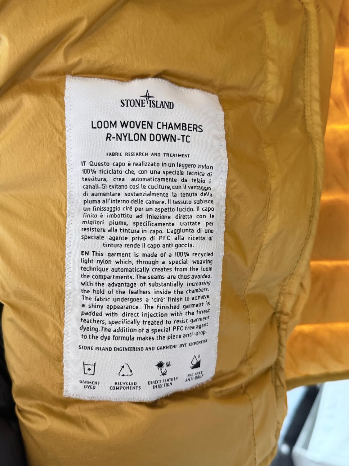 스톤아일랜드 룸우븐 경량패딩 (상태 최상) 상품이미지3