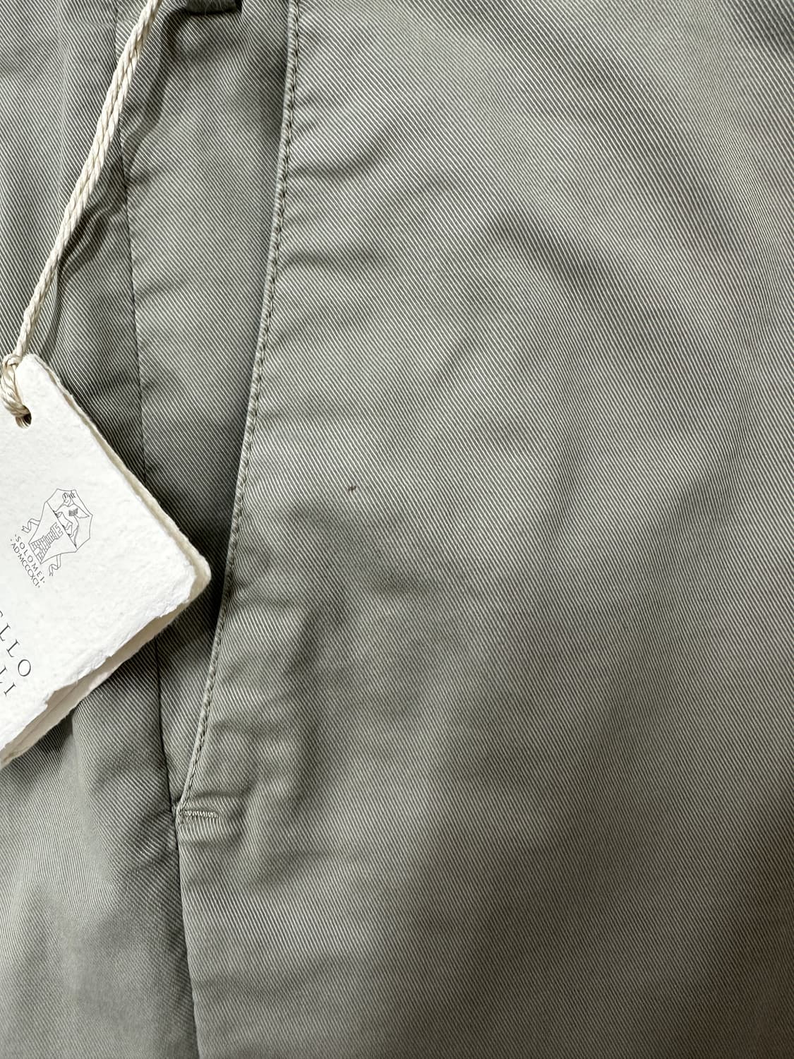 브루넬로 쿠치넬리 올리브그린 코튼 치노 팬츠 48 상품이미지5