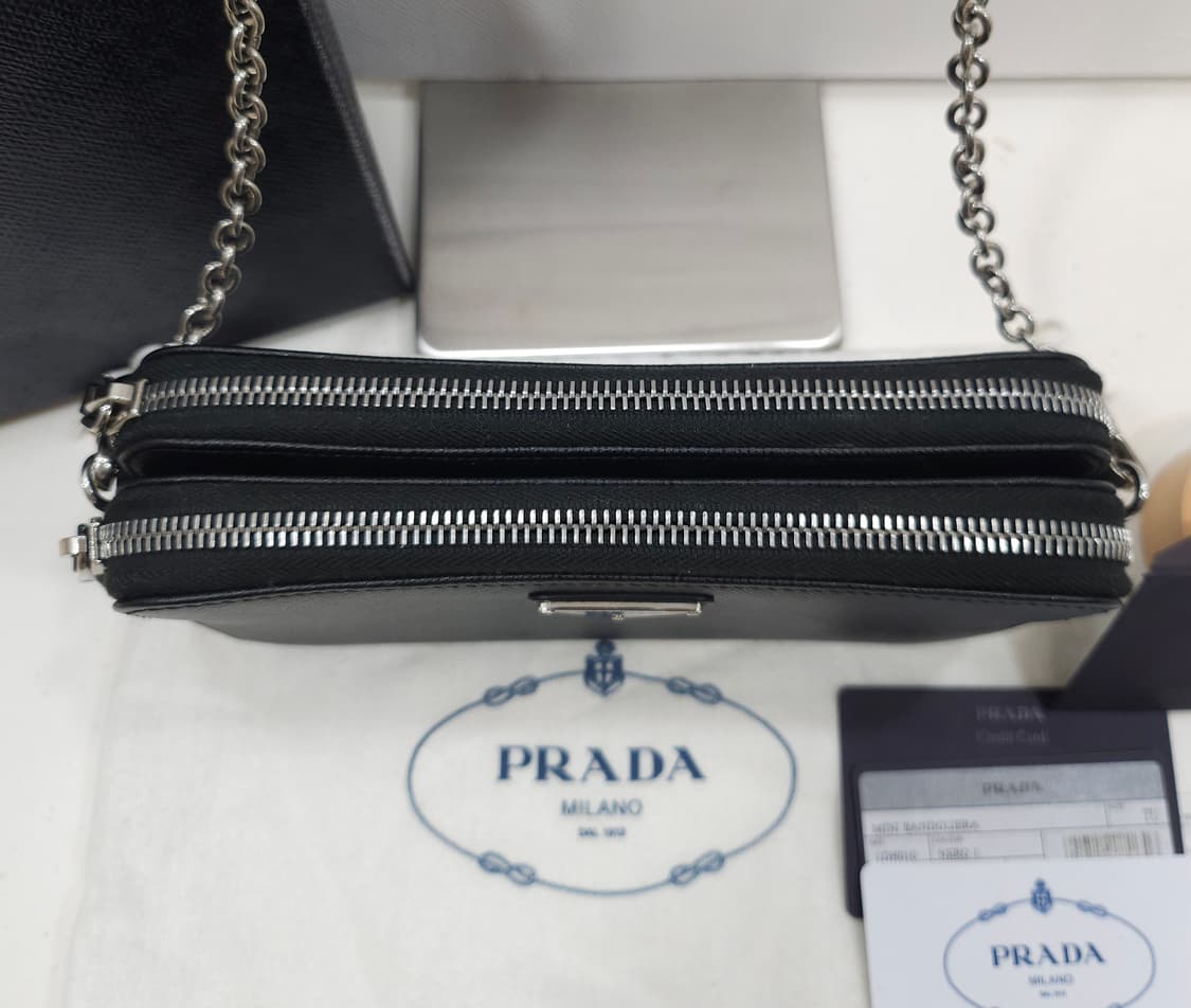 [정품] 프라다 사피아노 더블 지퍼 체인백 1DH010 상품이미지6