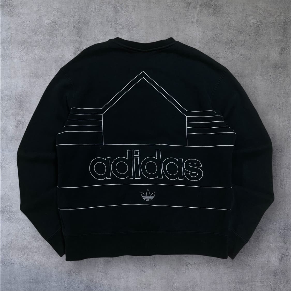 아디다스 오리지날 자수 로고 블랙 맨투맨 상품이미지2