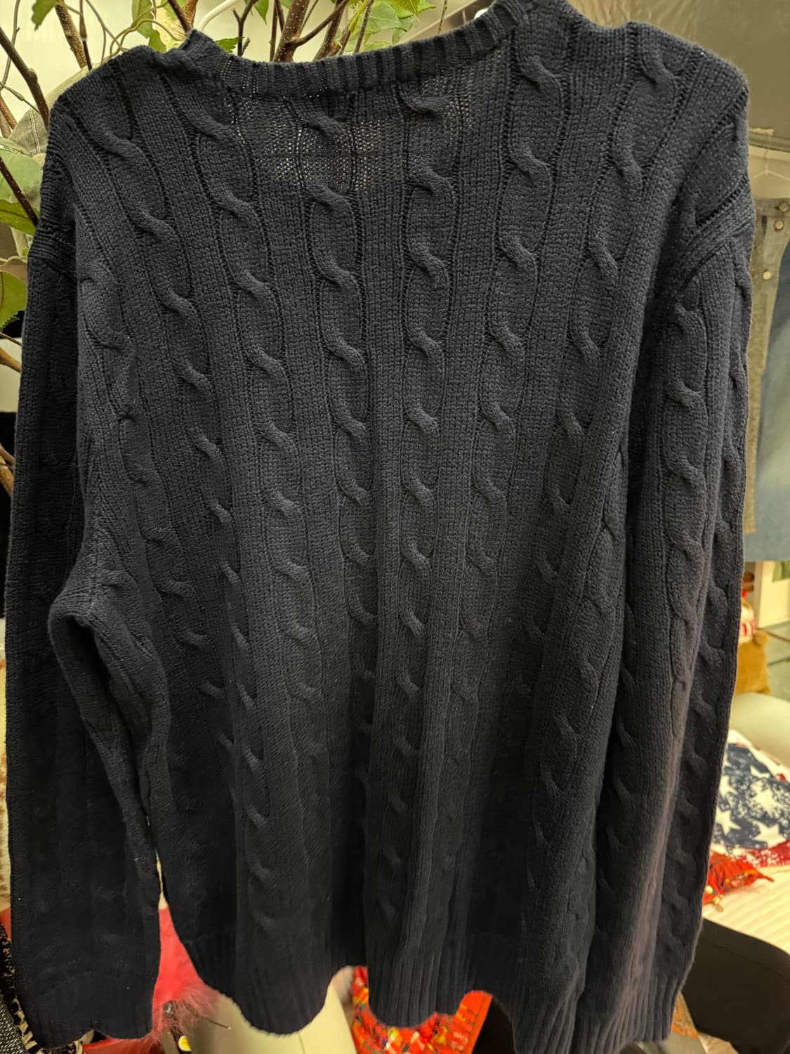 🧥 Polo랄프로렌 스웨터 케이블 크루넥 꽈베기 스웨터 - 네이비 상품이미지4