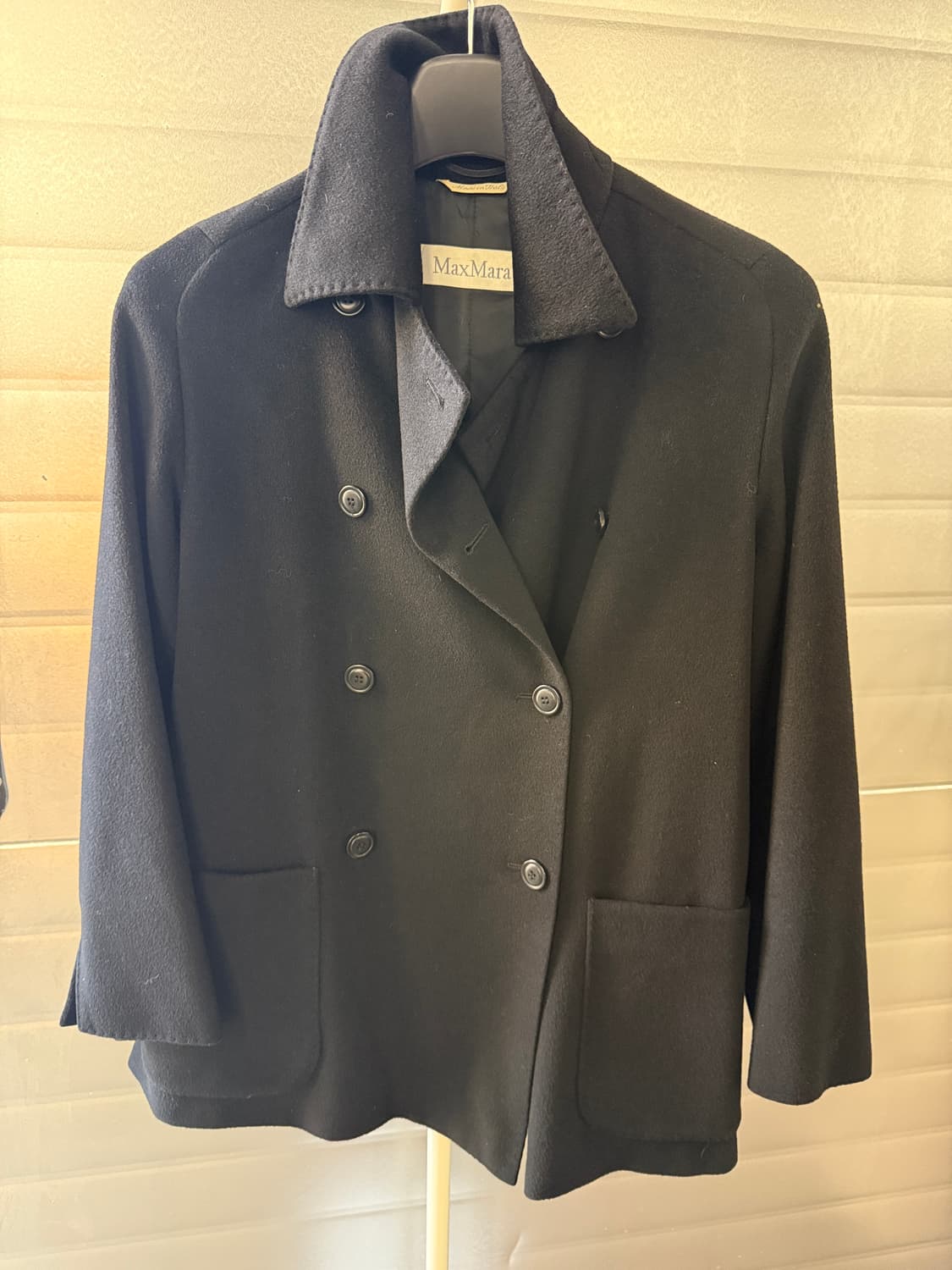 막스마라 정품 블랙 캐시미어 반코트 36 상품이미지2