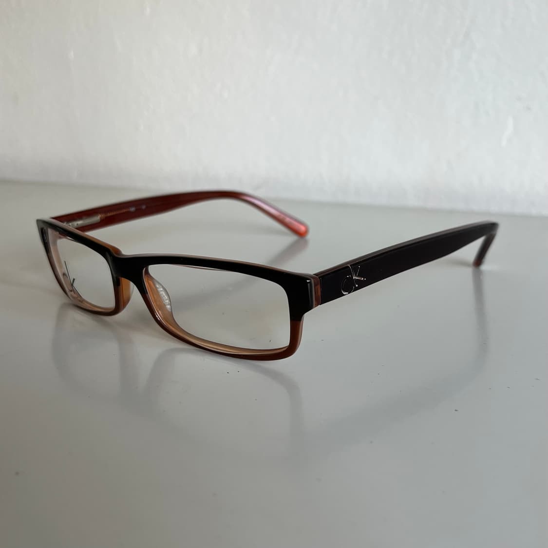 캘빈클라인 ck 투톤 브라운 스퀘어 프레임 안경(신품) 상품이미지2