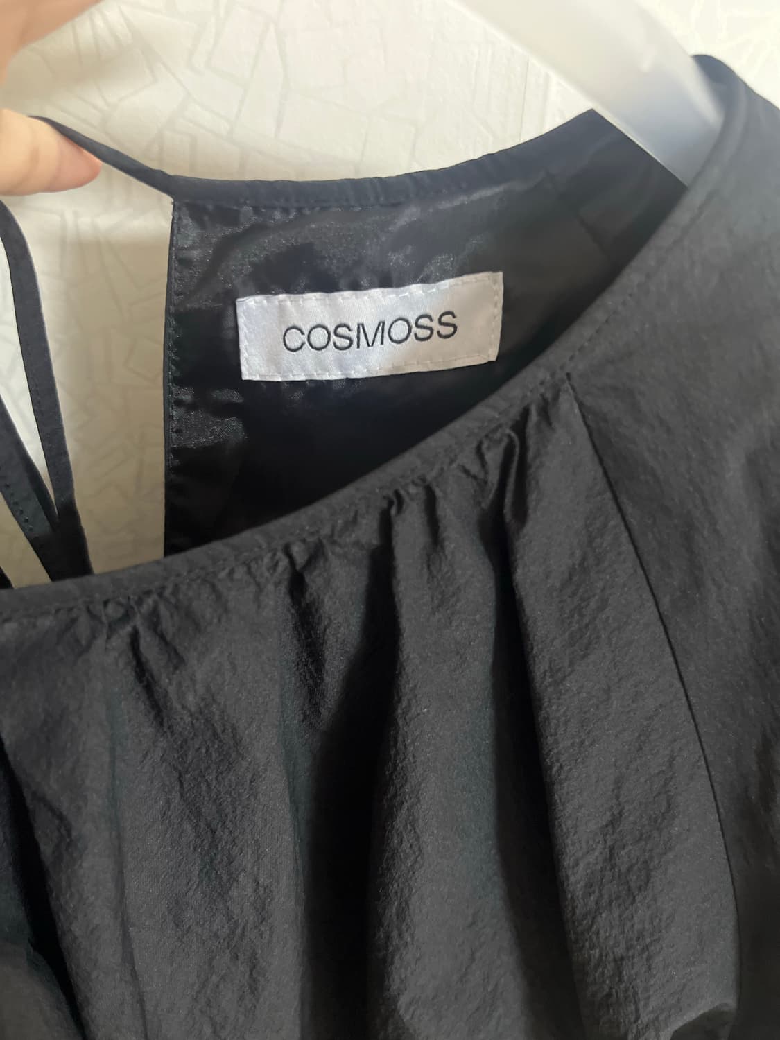 cosmoss 볼륨 미니 드레스 원피스 블랙 상품이미지2