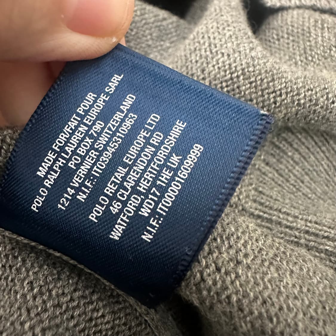 POLO 폴로 랄프로렌 여성 브이넥 니트 그레이 XL 상품이미지8