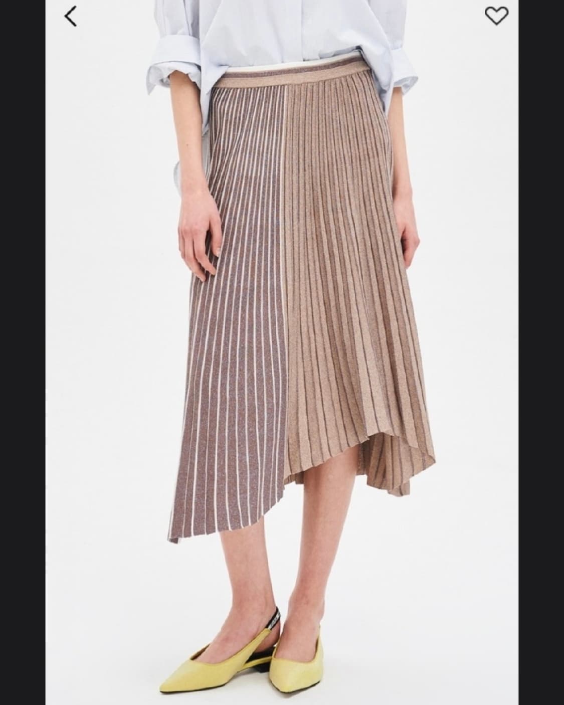 TIME 타임 글리터 플리츠 스커트 상품이미지1