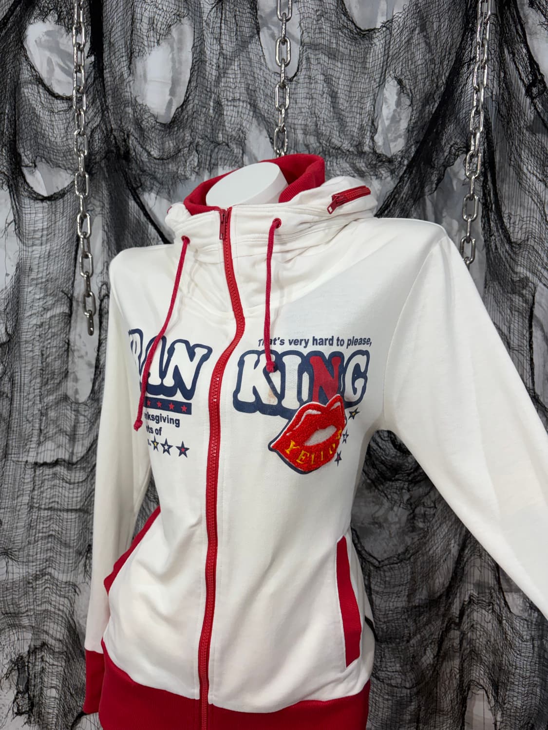 00's Kitsch lettering hickey hoodie zip  상품이미지6