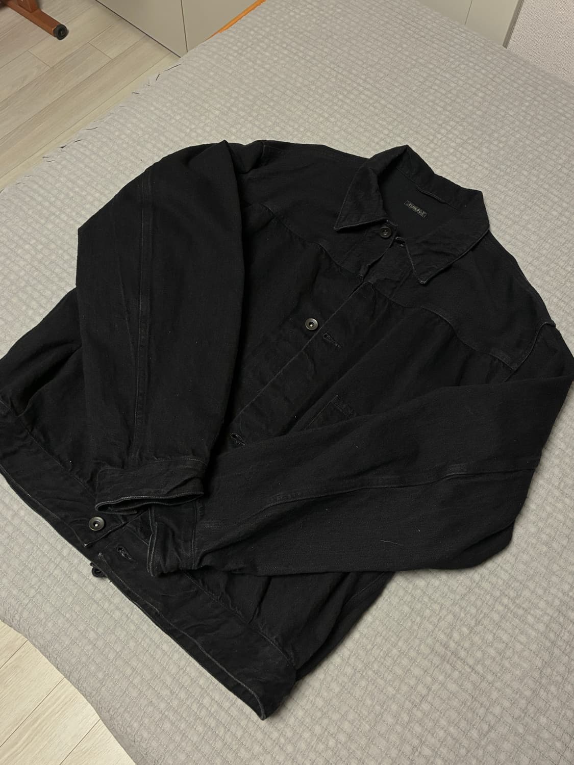 [4] 코모리 신치백 데님자켓 블랙 상품이미지1