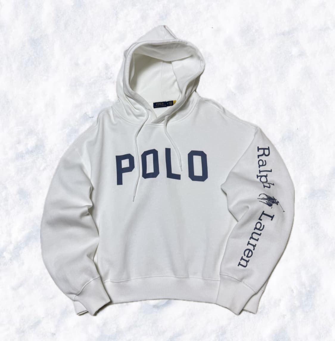 폴로 랄프로렌 흰파 후드티 (QR) 상품이미지1