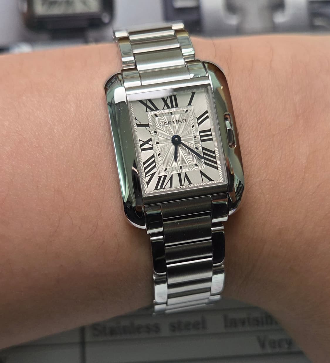 까르띠에 앙글레즈 탱크 스몰 클래식로만판 쿼츠 브레이슬릿 ver. (감정 상품이미지10