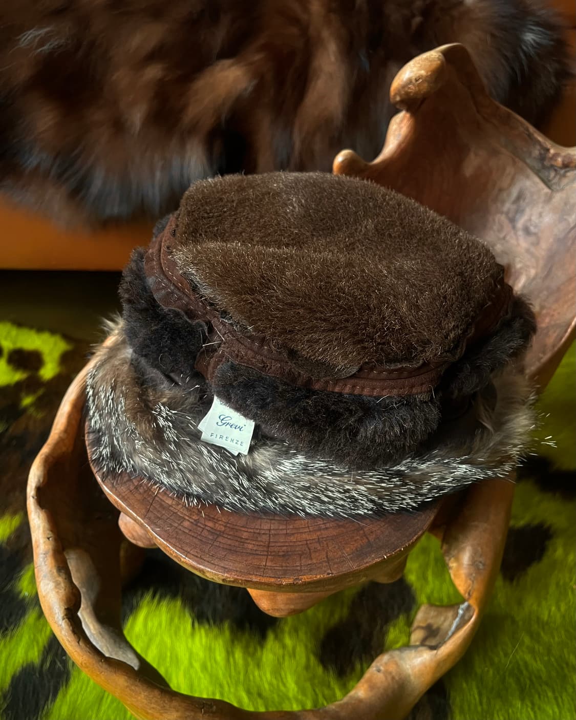 Grevi Itlian Real Fox Fur Leather Hat 상품이미지10