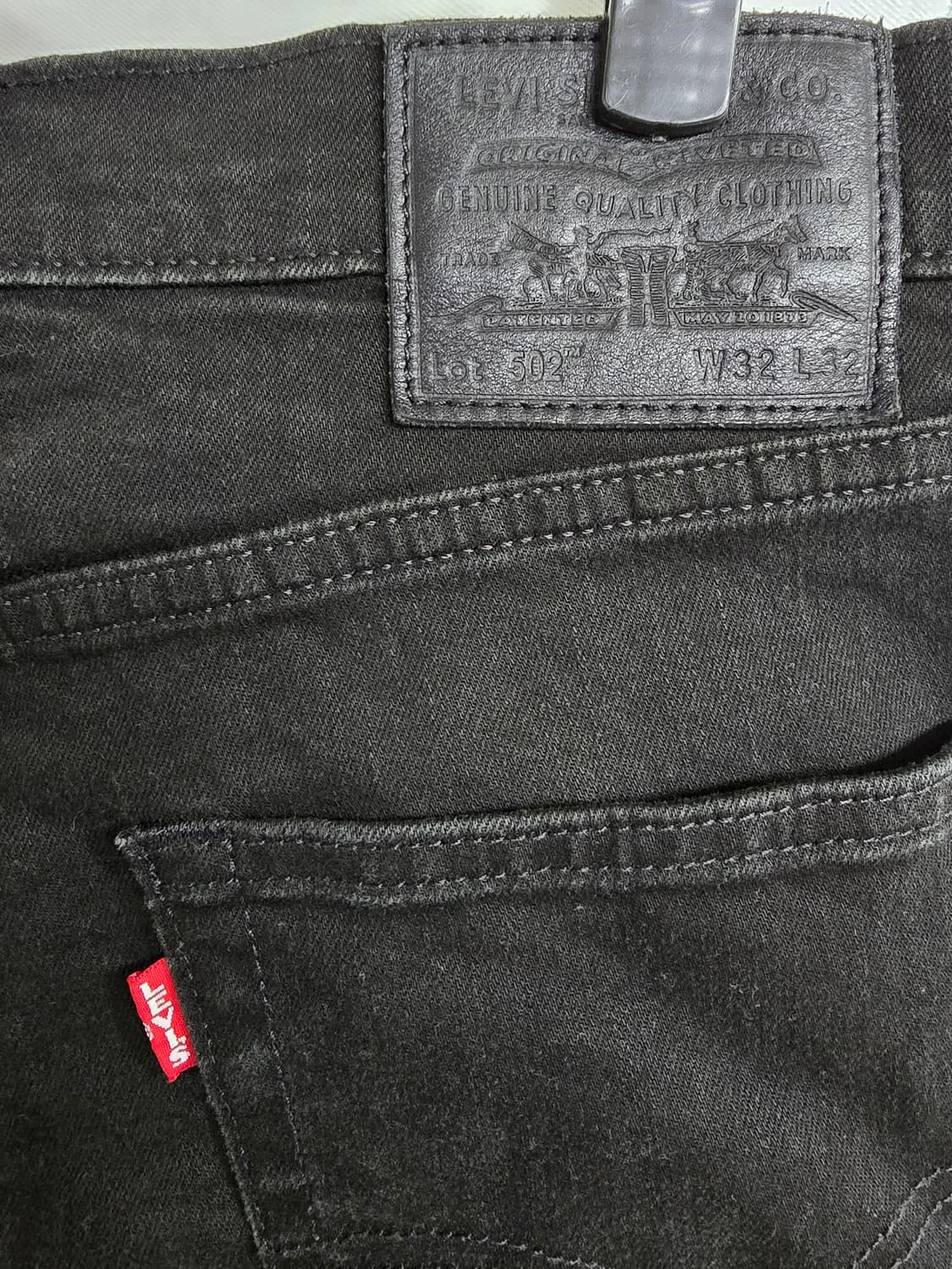 리바이스 502청바지 블랙 데님 팬츠 (1896) 상품이미지3