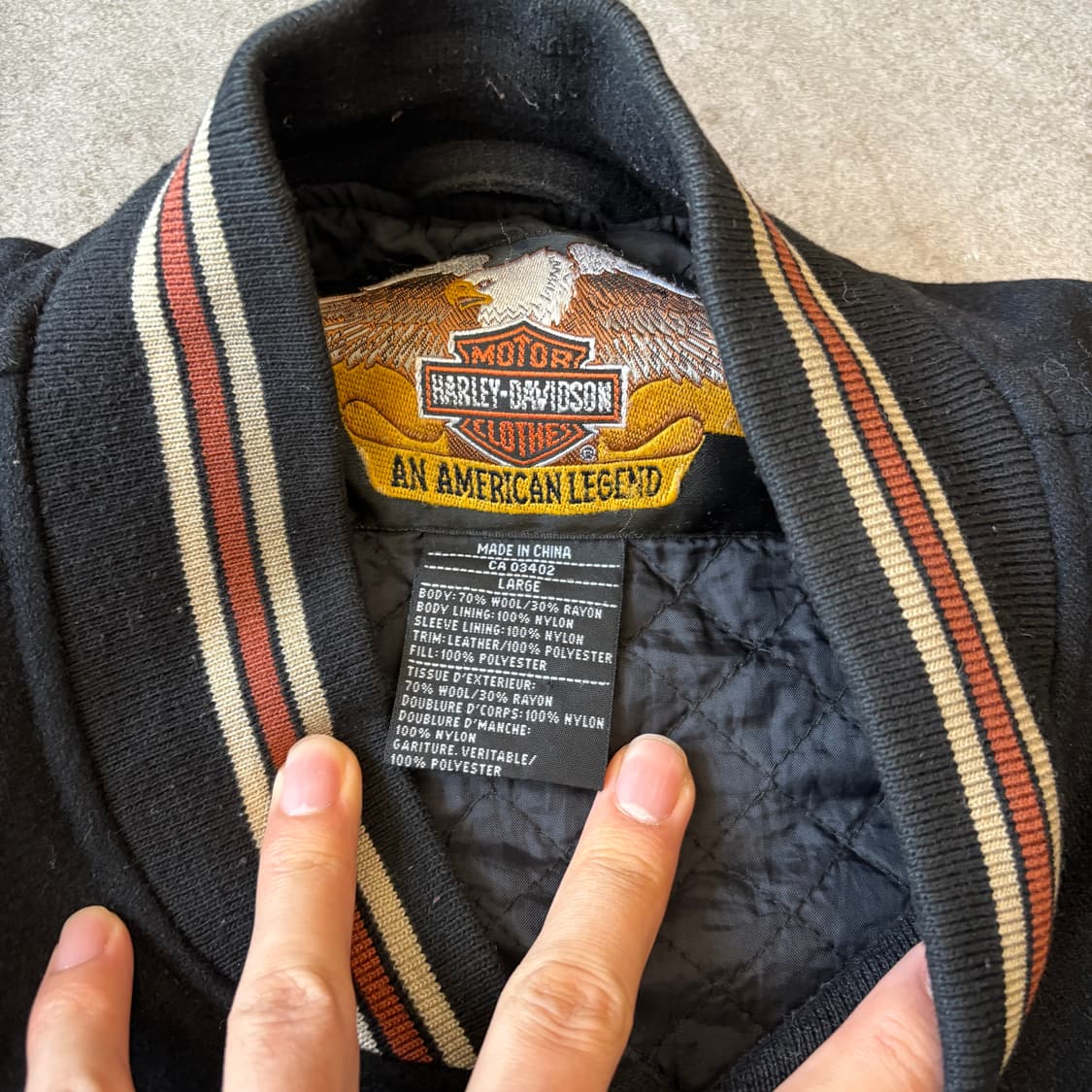 할리데이비슨 울 바시티 자켓 상품이미지6