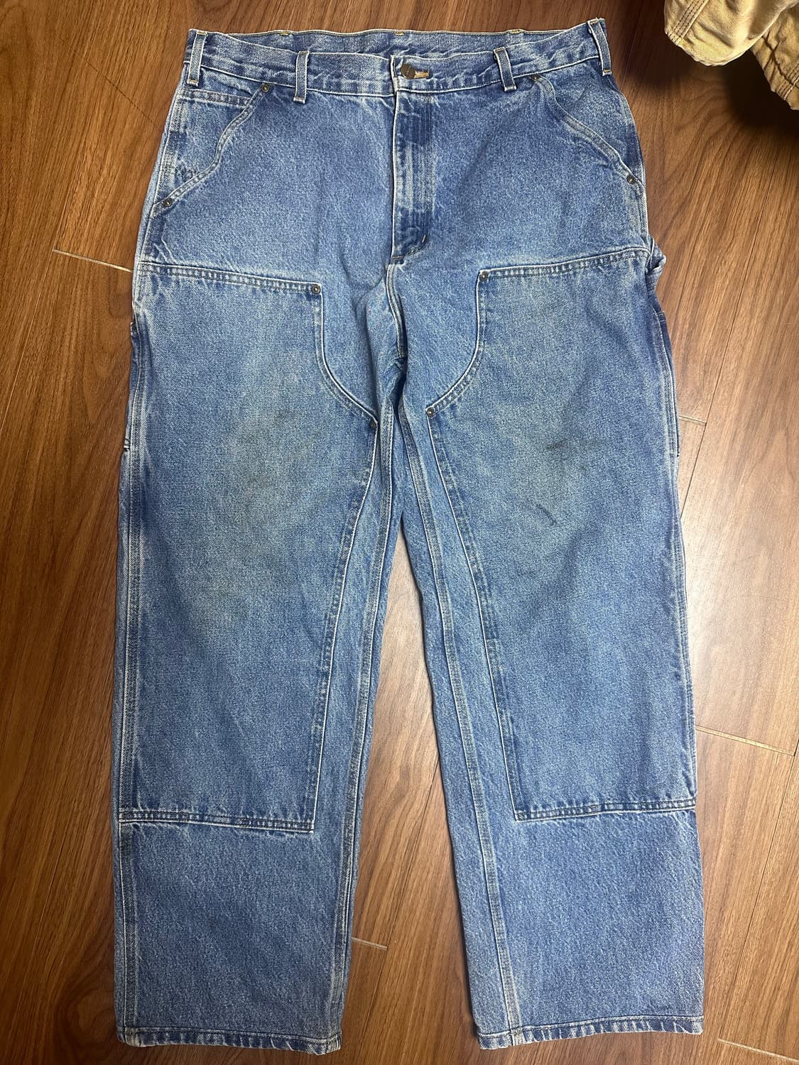 OG 빈티지 칼하트 더블니 데님 워크팬츠 B73 DST 상품이미지1