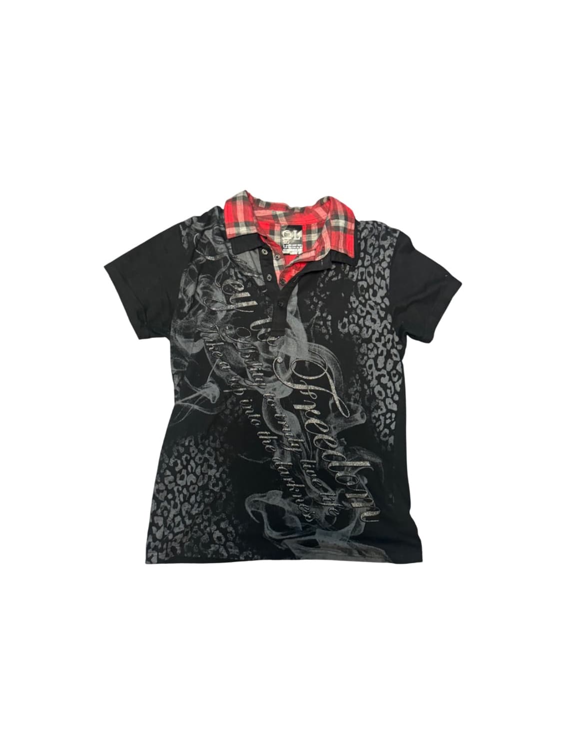 00s Style Leopard Printed Black T-Shirt 상품이미지1
