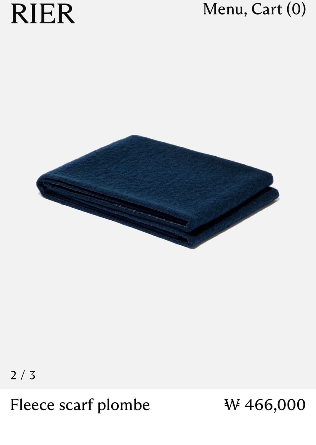 리에르 25fw 플리스 머플러/네이비 상품이미지3