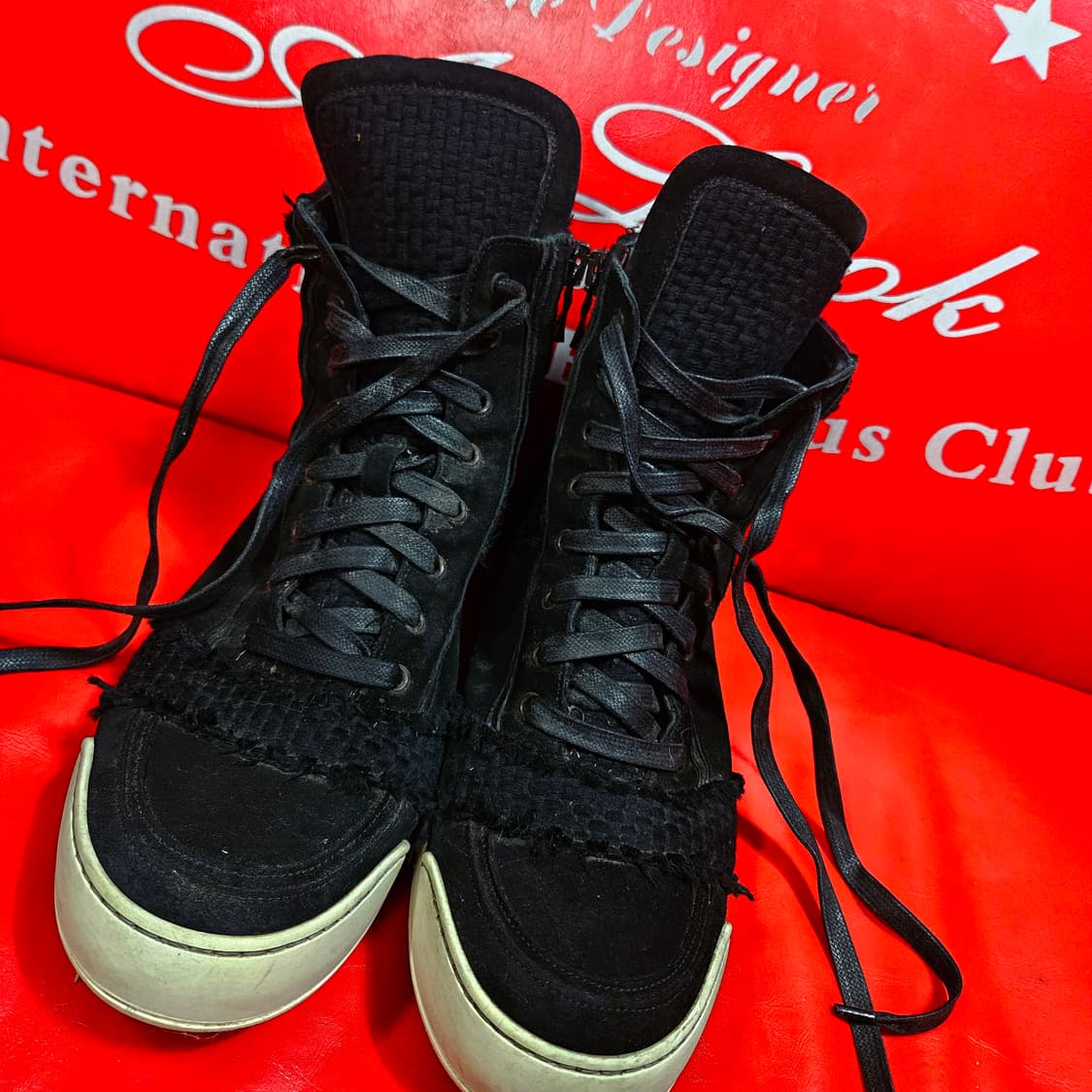 발망(Balmain) 가죽 스웨이드 하이탑 스니커즈 43size 상품이미지3