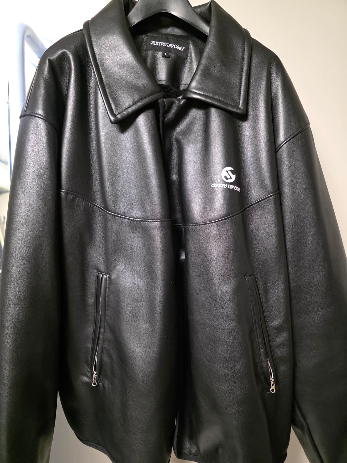 선데이오프클럽 레더 자켓(후리스) 상품이미지1