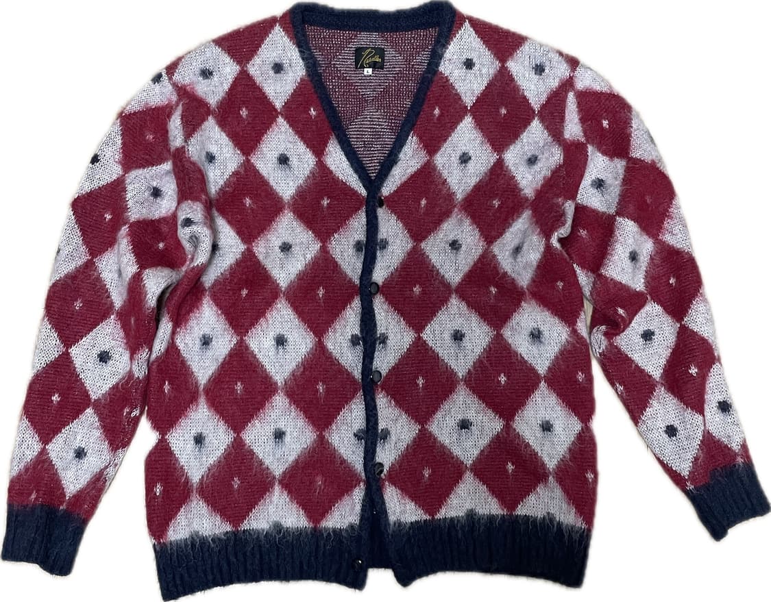 니들스 모헤어  가디건 아가일 패턴 상품이미지3