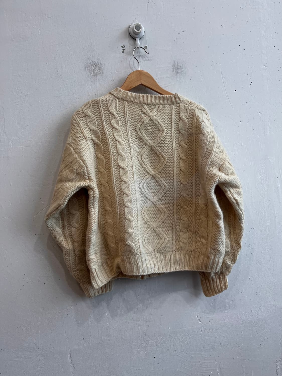 셰틀랜드 퓨어울 피셔맨 케이블 가디건 우먼즈 상품이미지3