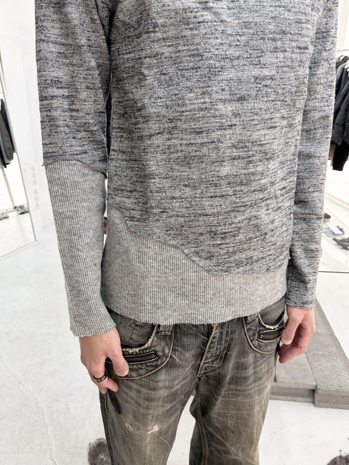 셀락 레이어드 패브릭 롱 슬리브 상품이미지2