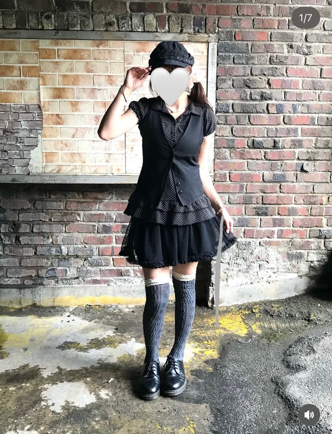 스윙잉홍대 빈티지 코디 세트 팝니다 도트 긱시크 프레피선가든파티 큐빈티지 상품이미지1