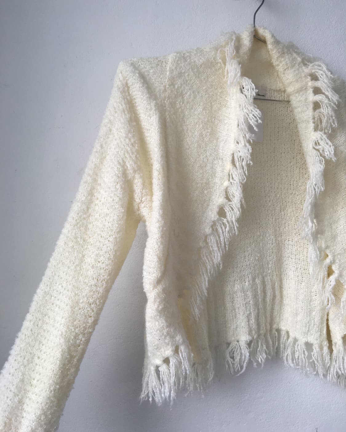 Fringe point knit open cardigan 상품이미지3