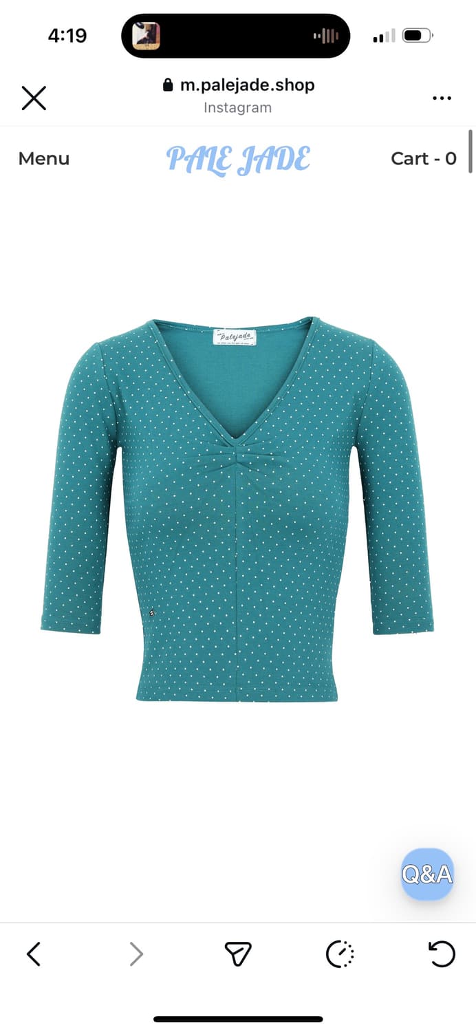 Three-Quarter Sleeve Shirring T - Dot 상품이미지7