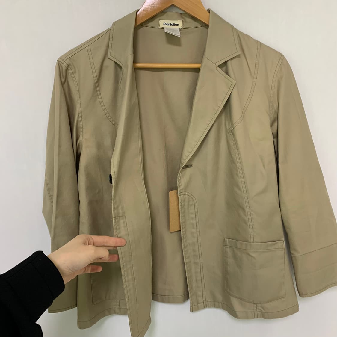 이세이미야케 플랜테이션 여성 7부 소매 트렌치 자켓 M 상품이미지8