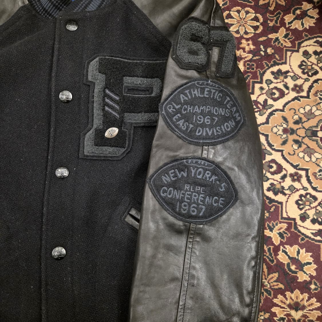 폴로 레터맨 울레더 바시티 자켓  상품이미지4