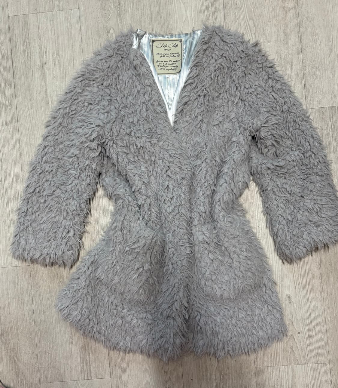 뽀글이 아우터 그래이 갸루 펑크 페어리 그런지 케토 빈티지 자켓 상품이미지1