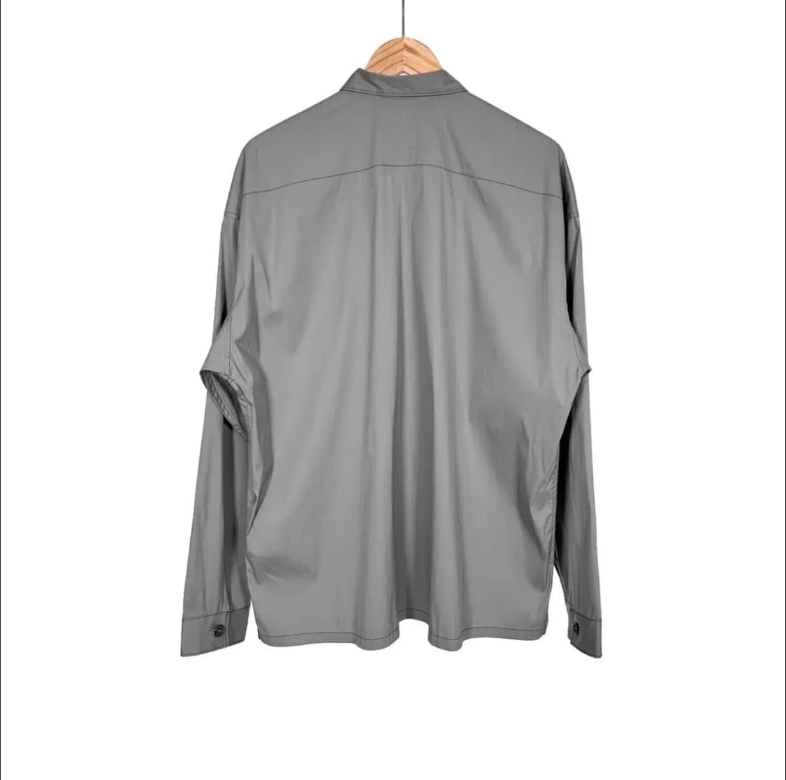 (새상품) 프라다 스트래치 코튼 셔츠 자켓 그레이 M 상품이미지5