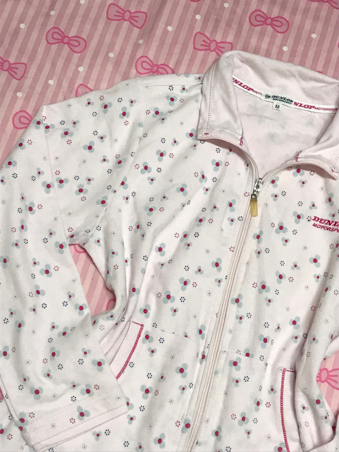 던롭 하구미 모리 잔꽃 베이비핑크 집업 상품이미지2