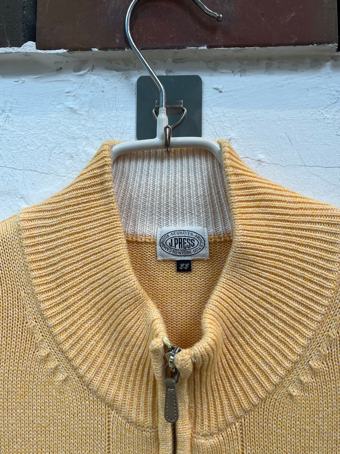 J.Press 옐로우 니트 집업 LL 상품이미지2