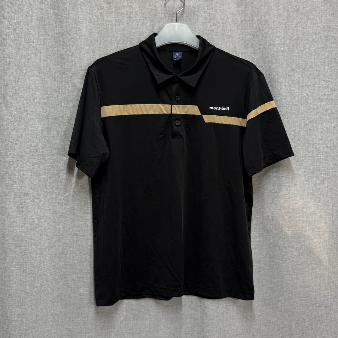 [XL] 몽벨 기능성 블랙 반팔 폴로 카라 반팔티 상품이미지1