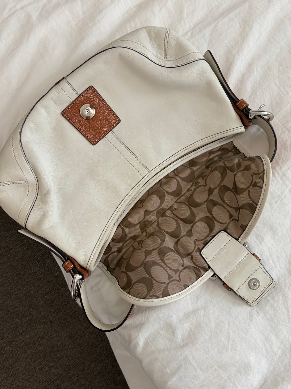 [Coach] 빈티지 소호백 화이트 상품이미지8