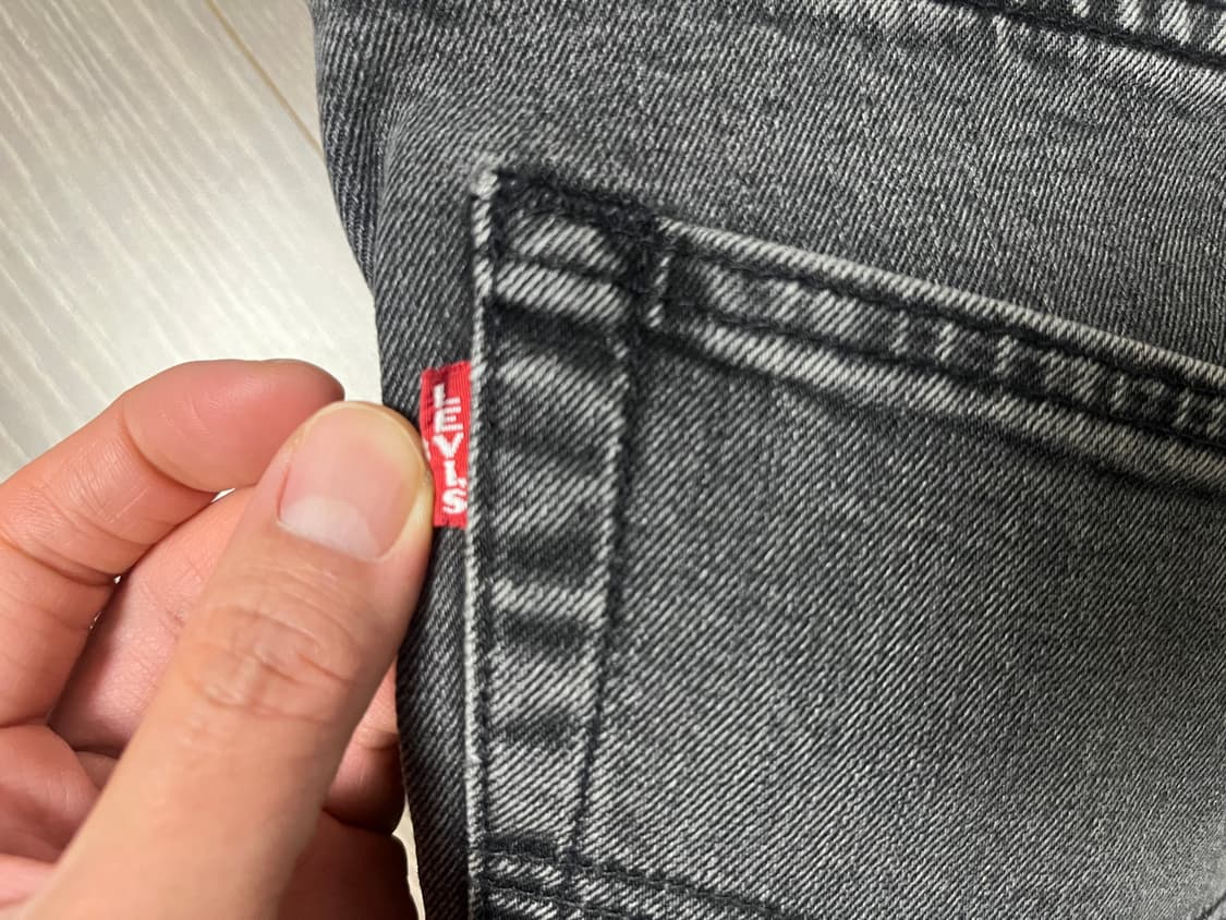 리바이스 501 흑청 데님 빅E W36 L32 상품이미지3