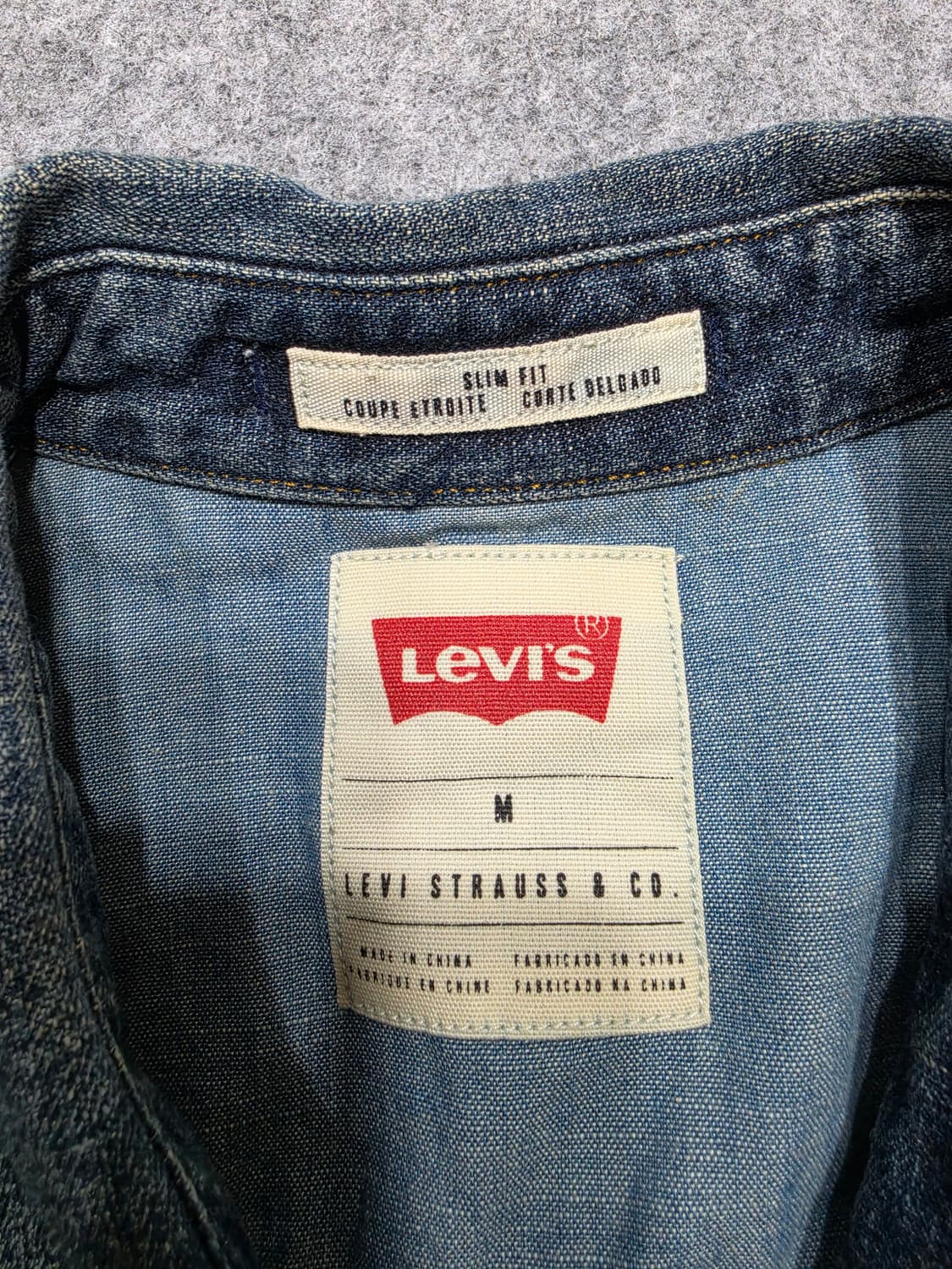 리바이스 웨스턴 투포켓 빈티지 슬림핏 데님 셔츠 청셔츠 M 상품이미지7