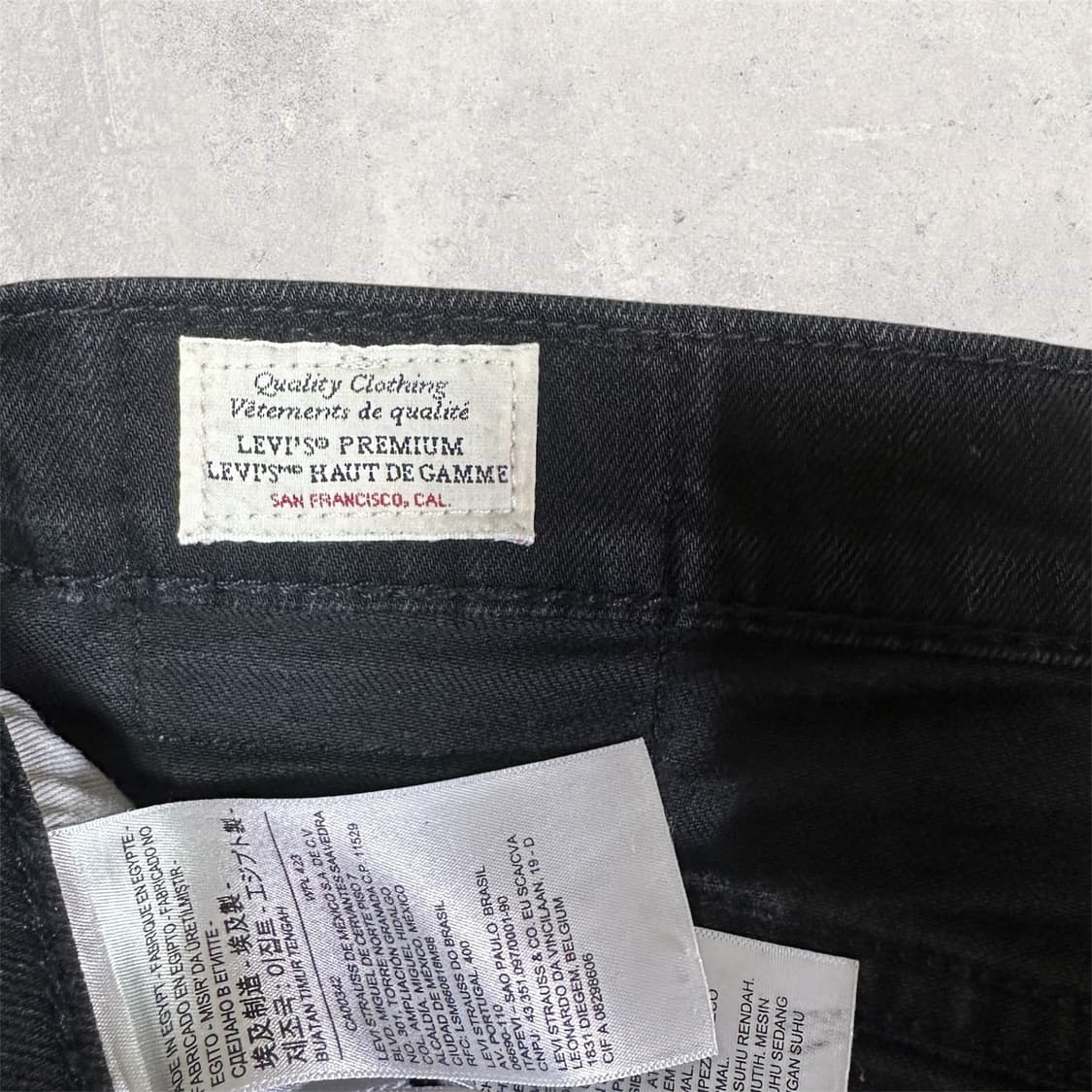 리바이스 510 흑청 W31XL32 made in Egypt 블랭크탭 상품이미지6