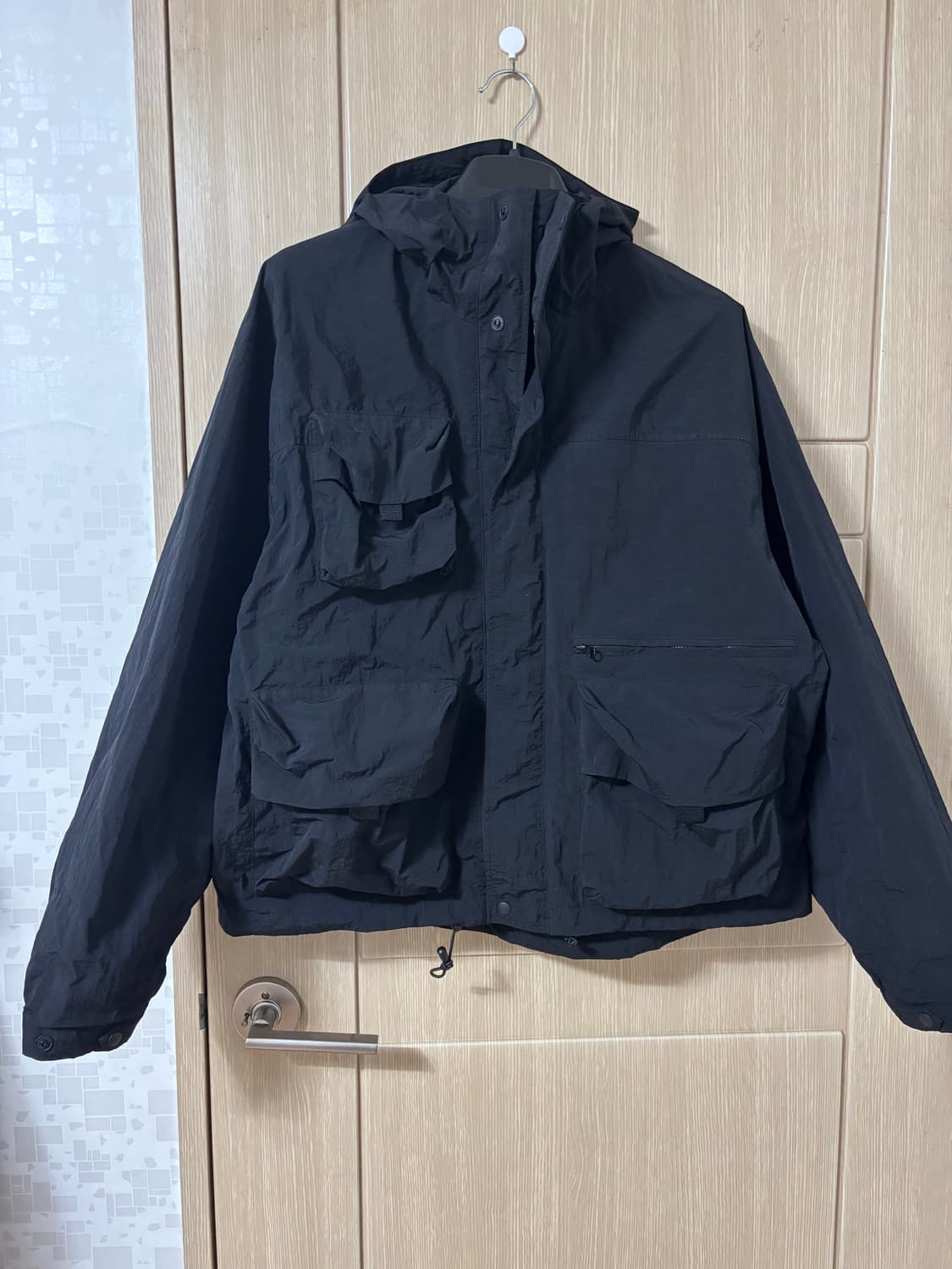 유니폼브릿지 블랙 포켓 바람막이 상품이미지1