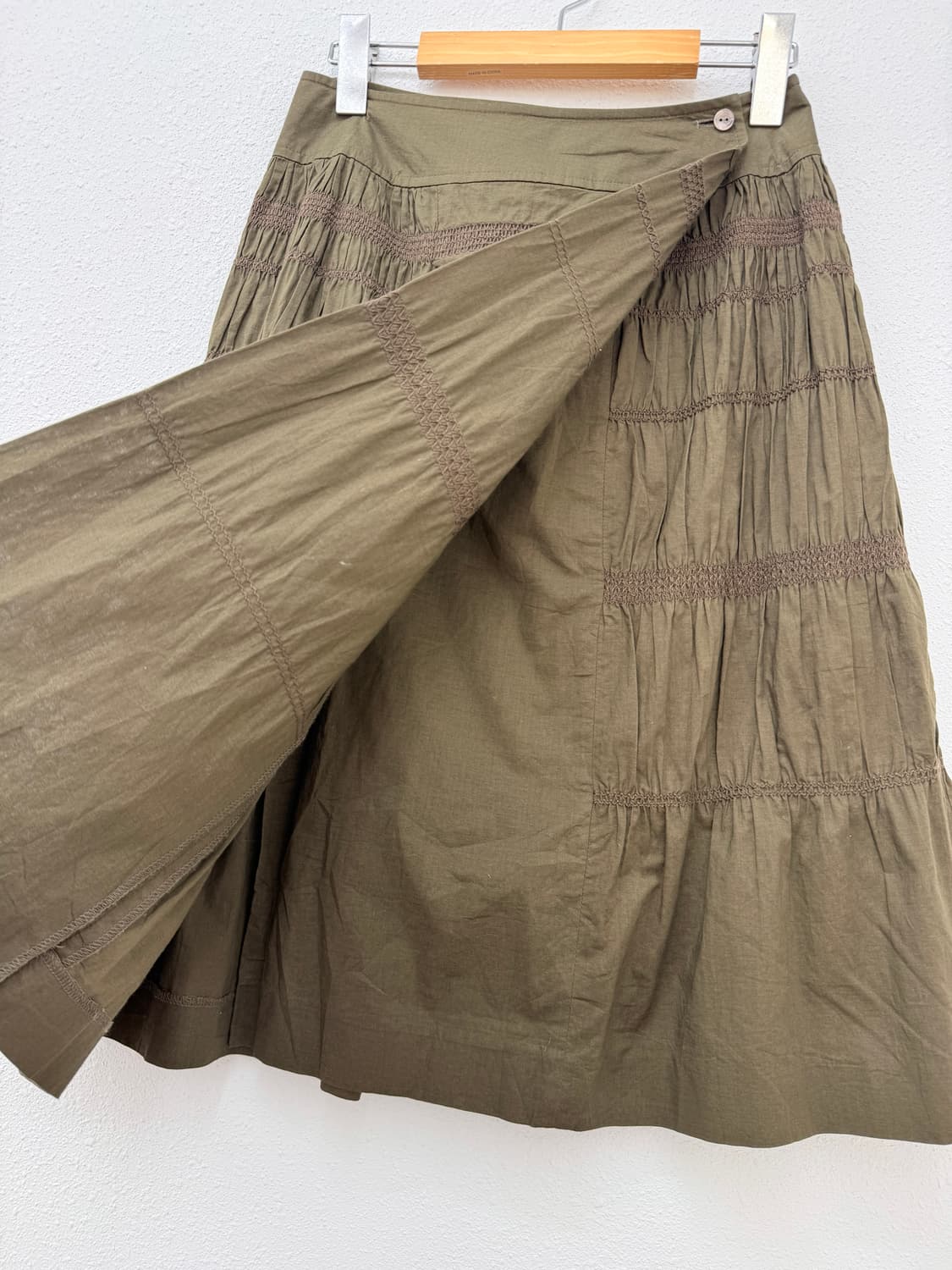 빈티지 Trussardi 브라운 미디 랩 스커트 상품이미지4